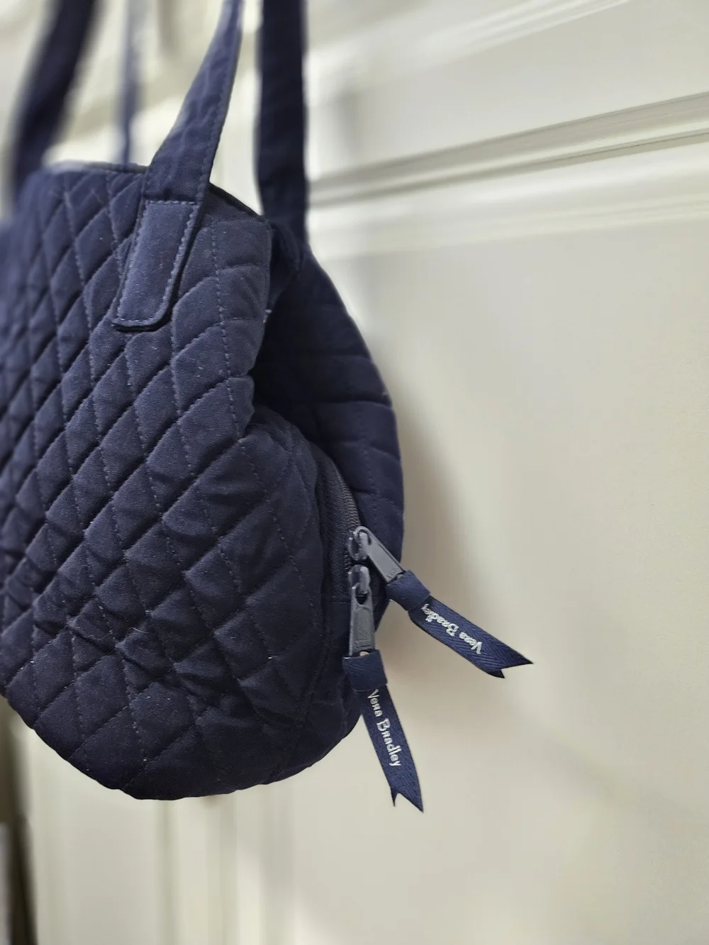 Vera Bradley Quilted Navy Shoulder Bag